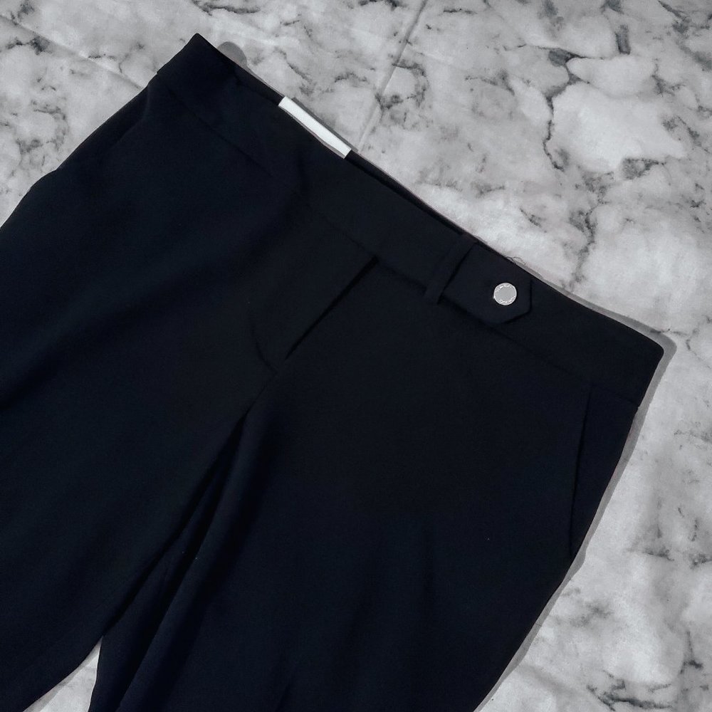 Calvin Klein Women's Classic Fit Straight Leg Suit Pants Solid Black Size 6 NEW